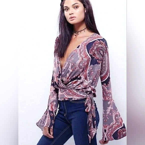 Free People Tops - Free People | Free People Paisley Fiona Wrap | Free People Blouse